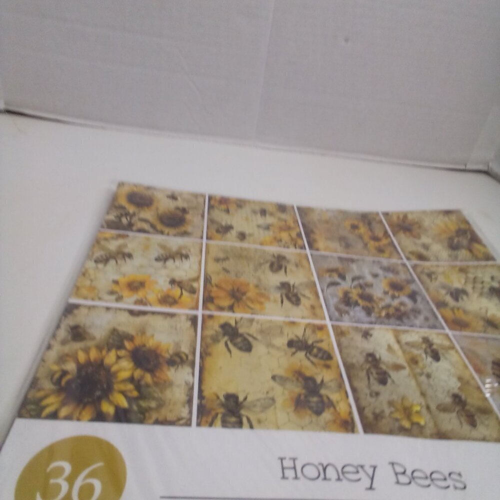 Scrapbooking Paper 12 x 12 Honey Bees Sunflowers 36 Sheets Craft DIY Double Side - Picture 4 of 8